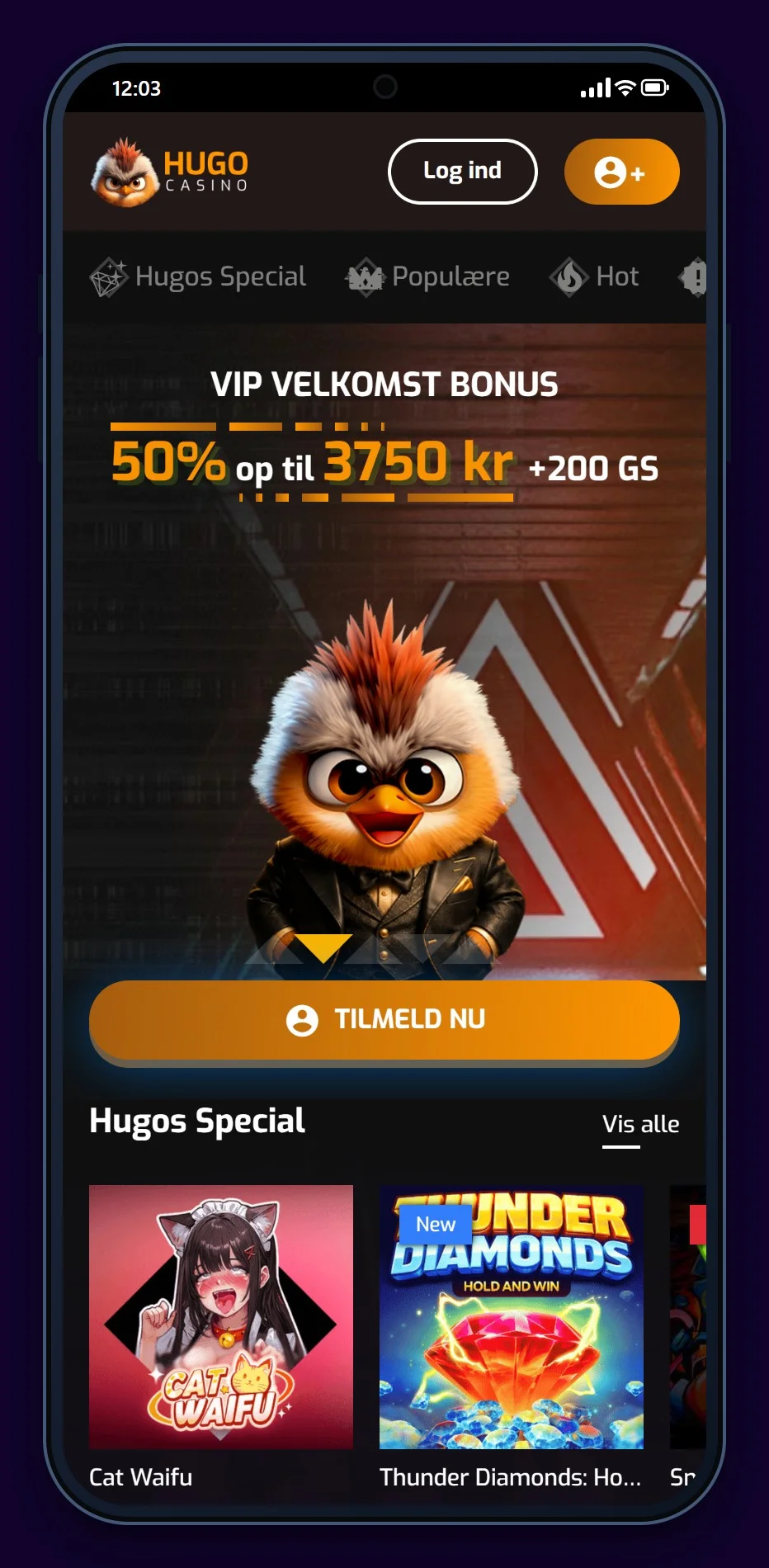 rapid transfer casino danmark: Hugo Casino mobil